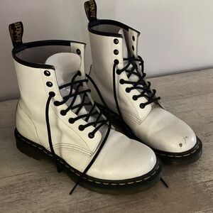 Dr. Martens white Jadon platform combat boots women’s size 8